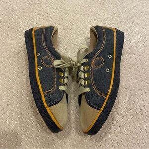 Vintage 60s 70s Sneakers Sportlites Made in Hong Kong Size 7 N Denim Trainers